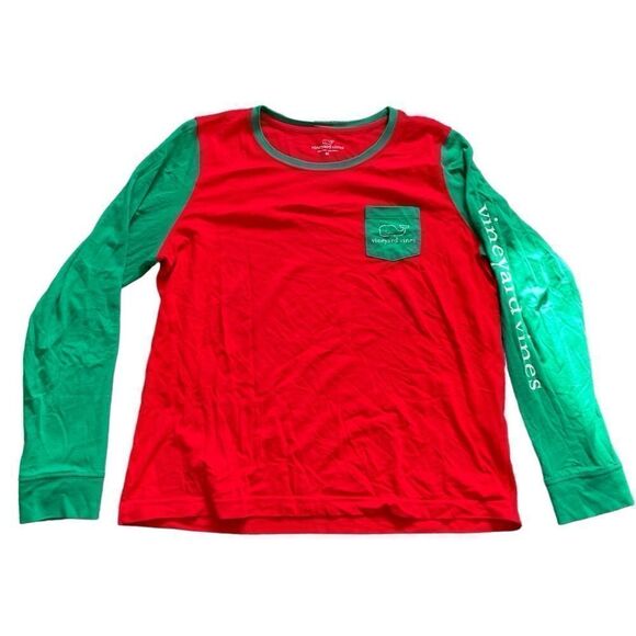 Vineyard Vines long sleeve logo pocket tee - Picture 1 of 3